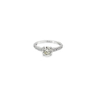 1.01ct Natural Round Brilliant Cut Diamond Engagement Ring Set In Platinum