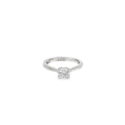 0.58ct Natural Round Brilliant Cut Diamond Engagement Ring Set In Platinum