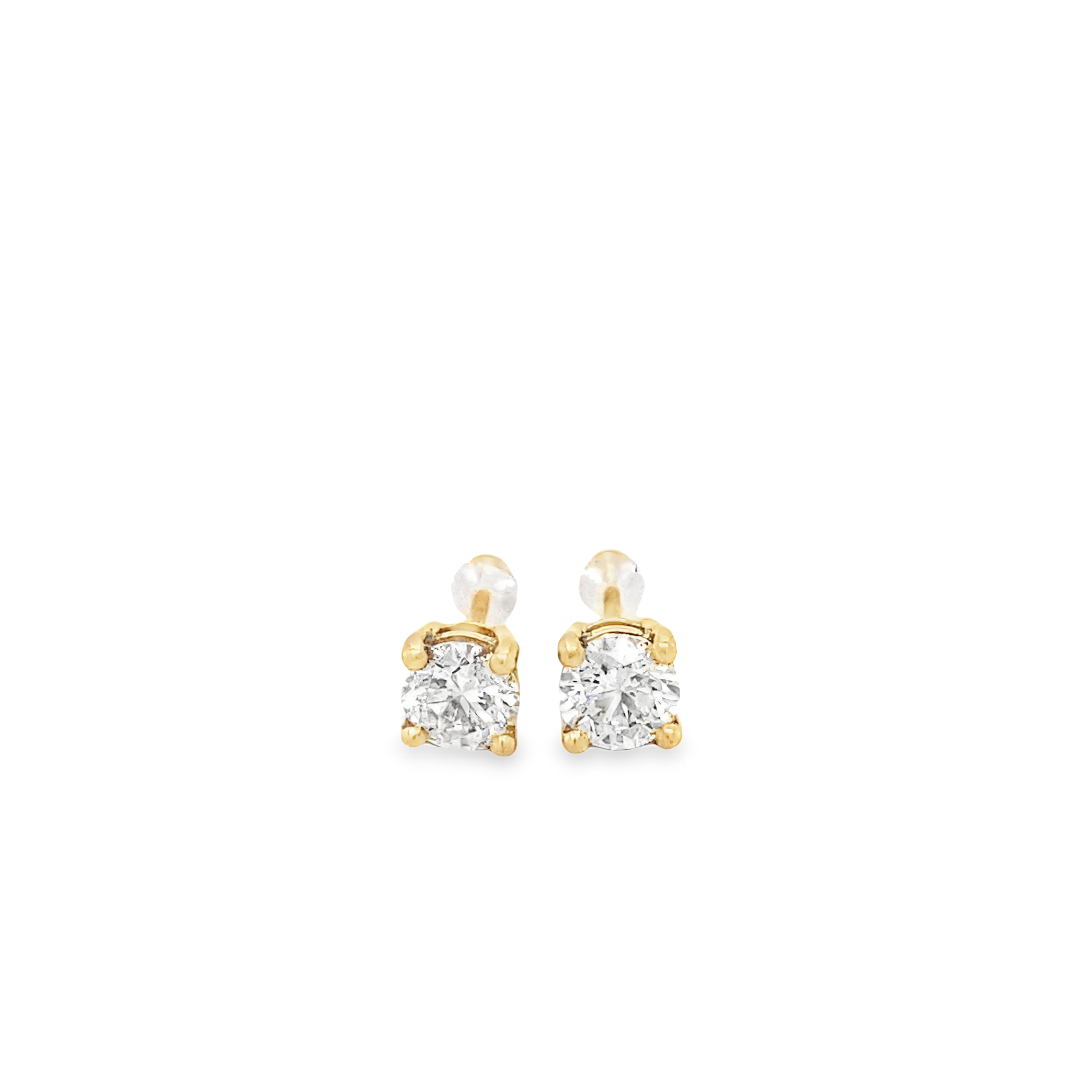 1.42ct Total Lab Grown Round Brilliant Cut Diamond Stud Earrings Set In 18ct Yellow Gold