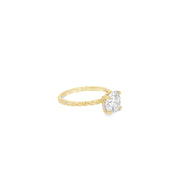 1.65ct Lab Grown Round Brilliant Cut Diamond Engagement Ring Set In 18ct Yellow Gold