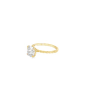 1.65ct Lab Grown Round Brilliant Cut Diamond Engagement Ring Set In 18ct Yellow Gold