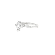 2.13ct Lab Grown Round Brilliant Cut Diamond Engagement Ring Set In Platinum