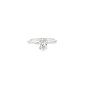 1.01ct Lab Grown Oval Cut Diamond Engagement Ring