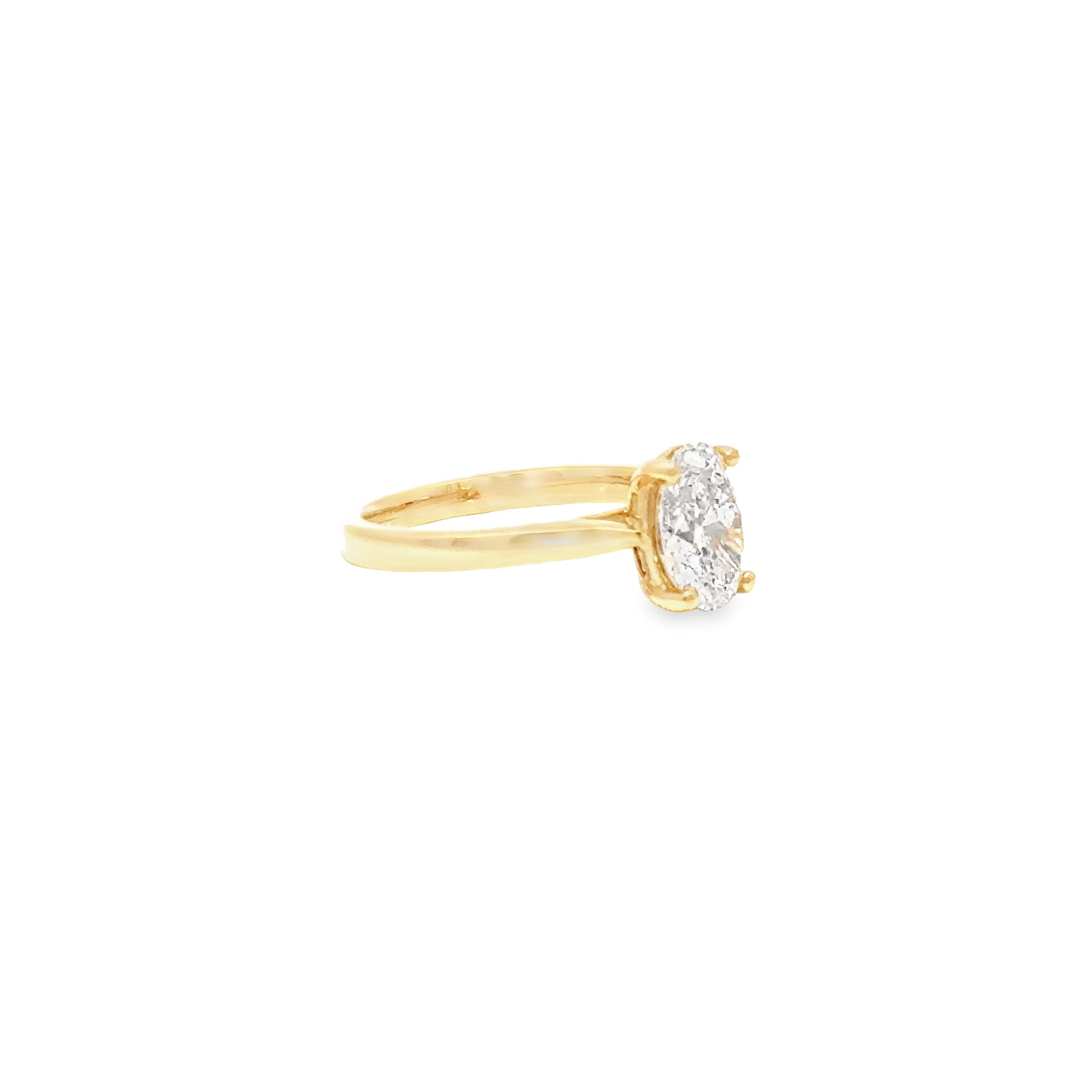 1.58ct Lab Grown Oval Cut Diamond Engagement Ring