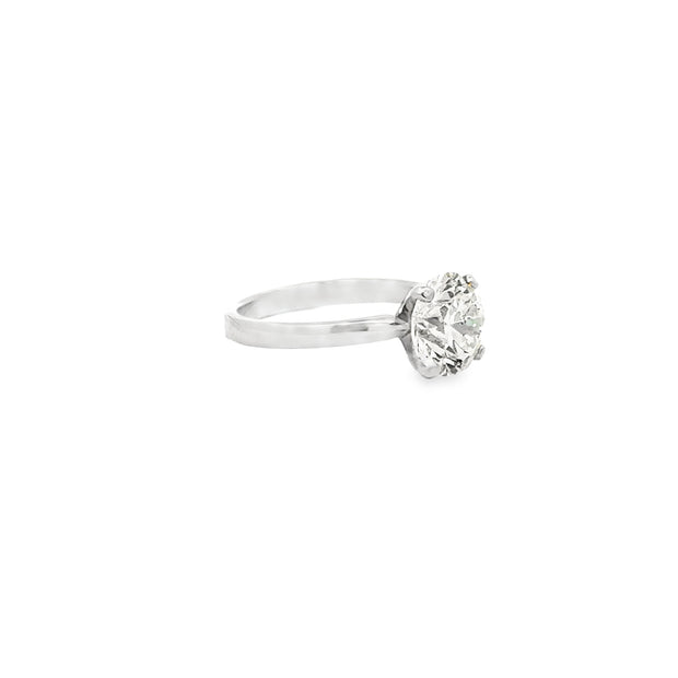 3.01ct Natural Round Brilliant Cut Diamond Engagement Ring