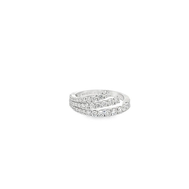 1.40ct Natural Round Brilliant Cut Diamond Eternity Ring Set In 18ct White Gold