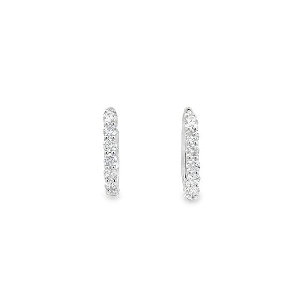 1.93ct Natural Diamond Huggie Hoops Set In 18ct White Gold