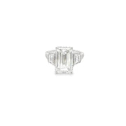 7.10ct Emerald Cut Lab Grown Diamond Ring Set In Platinum