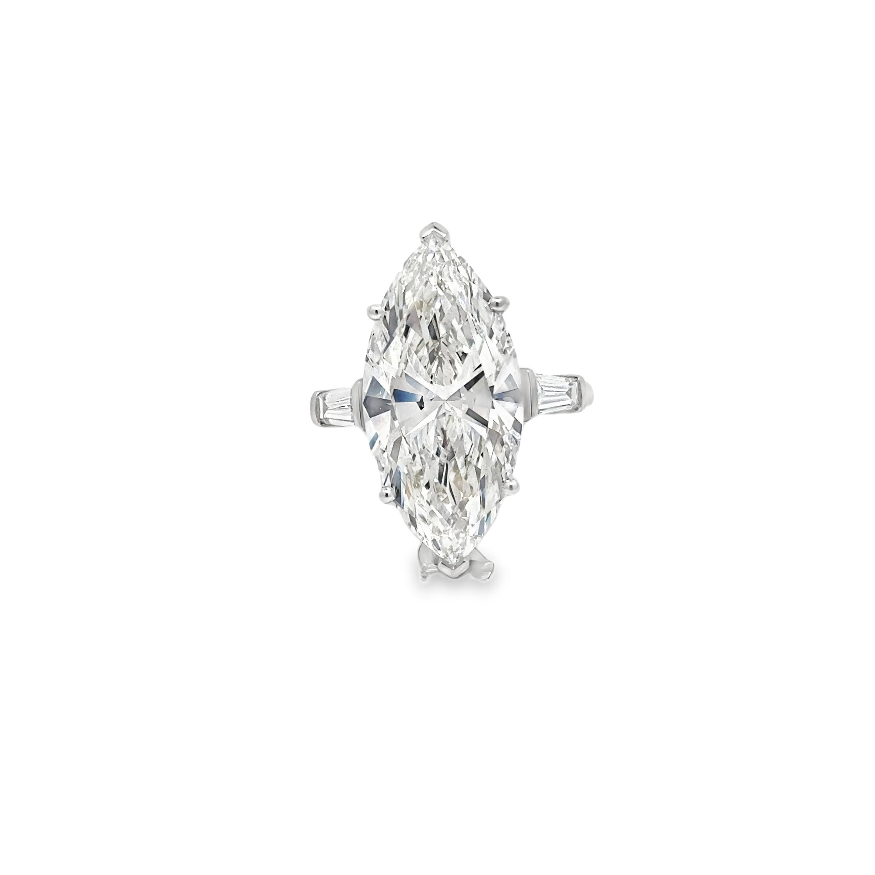 9.02ct Marquise Cut Lab Grown Diamond Set In Platinum