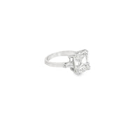 6.03ct Lab Grown Emerald Cut Diamond Engagement Ring Set In Platinum