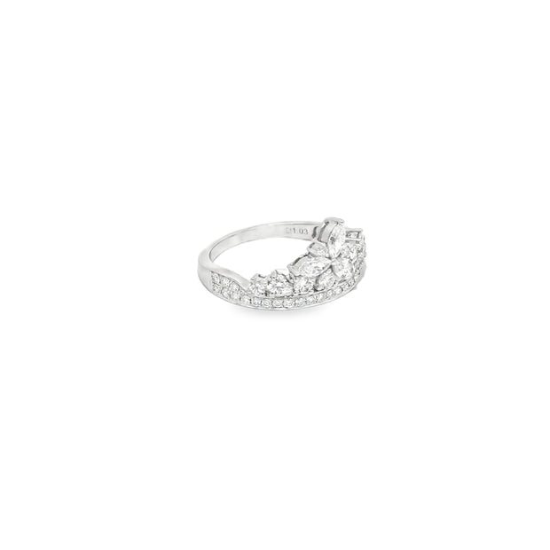 1.03ct Natural Diamond Eternity Band Set in 18ct White Gold