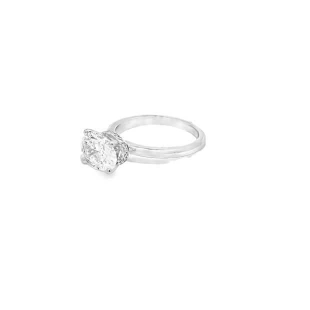 1.09ct Lab Grown Oval Cut Diamond Set In Platinum