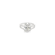 2.06ct Lab Grown Round Brilliant Cut Diamond Engagement Ring Set In Platinum