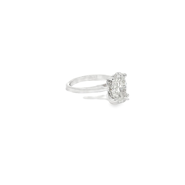 2.06ct Lab Grown Round Brilliant Cut Diamond Engagement Ring Set In Platinum