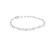 4.15ct Natural Multi Cut Diamond Bracelet Set In 18ct White Gold