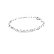 4.15ct Natural Multi Cut Diamond Bracelet Set In 18ct White Gold