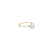 1.00ct Lab Grown Round Brilliant Cut Diamond Engagement Ring Set In 18ct Yellow Gold