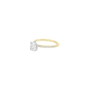 1.00ct Lab Grown Round Brilliant Diamond Ring Set in 18ct Yellow Gold