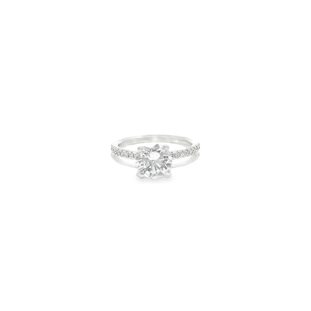 2.00ct Lab Grown Round Brilliant Diamond Engagement Ring Set in Platinum