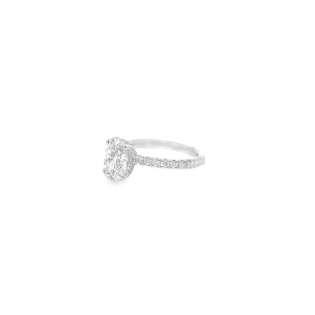 2.00ct Lab Grown Oval Cut Diamond Set In Platinum