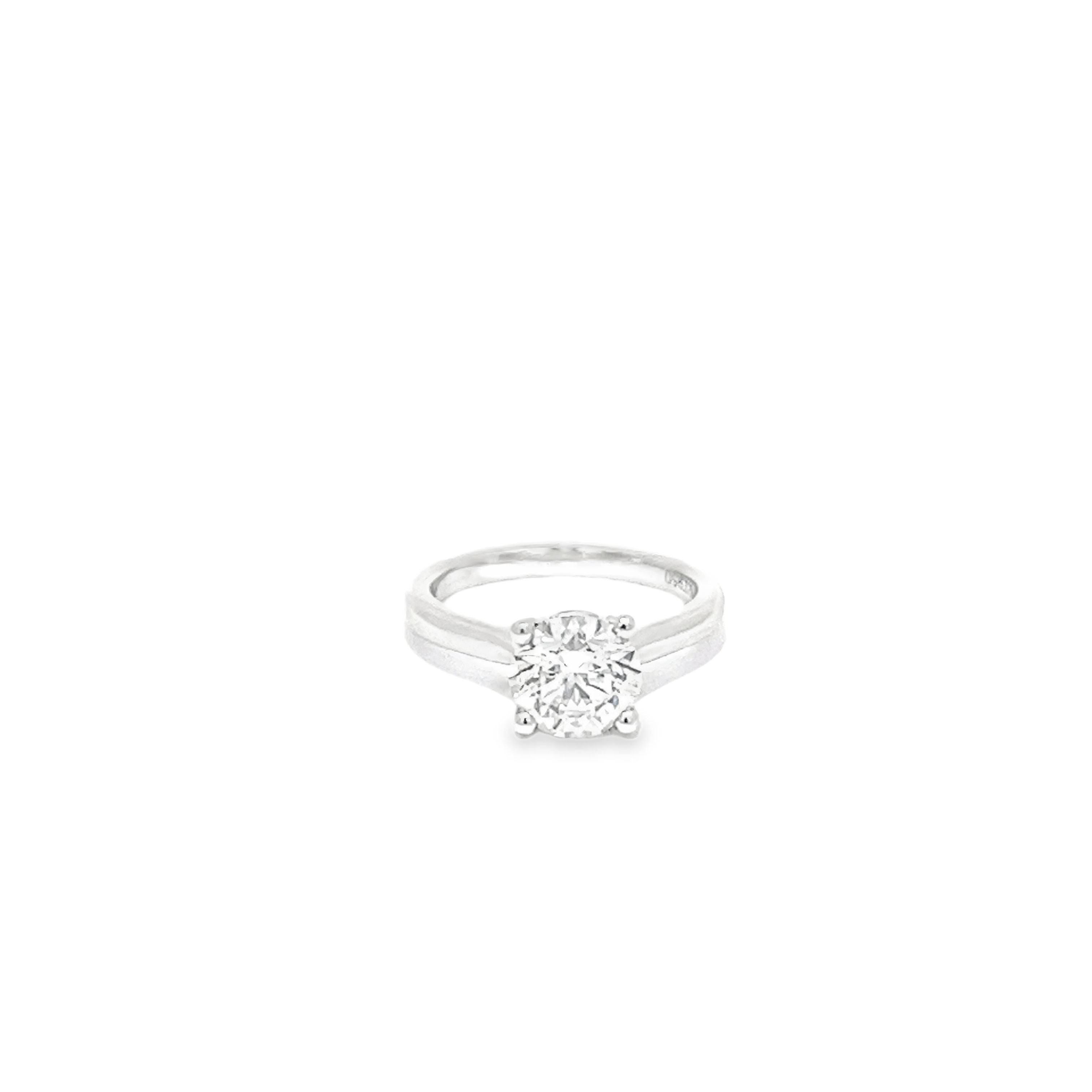 2.00ct Round Brilliant Cut Lab Grown Diamond Set in Platinum