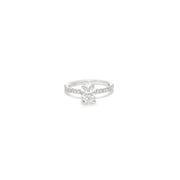 1.09ct Lab Grown Oval Cut Diamond Ring Set in Platinum