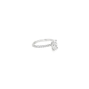 1.09ct Lab Grown Oval Cut Diamond Ring Set in Platinum