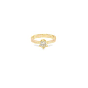 0.65ct Natural Round Brilliant Cut Diamond Ring Set In 18ct Yellow Gold