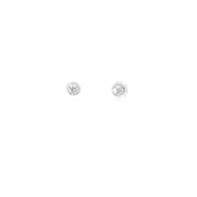 0.40ct Total Lab Grown Diamond Studs 4 Claw Setting In 9ct White Gold