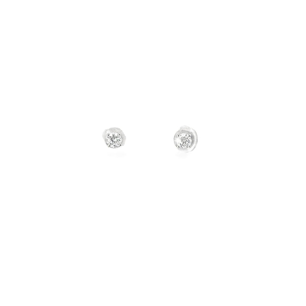 0.40ct Total Lab Grown Diamond Studs 4 Claw Setting In 9ct White Gold