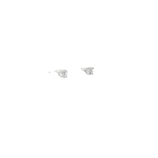 0.80ct Total Lab Grown Diamond Studs 4 Claw Setting In 9ct White Gold