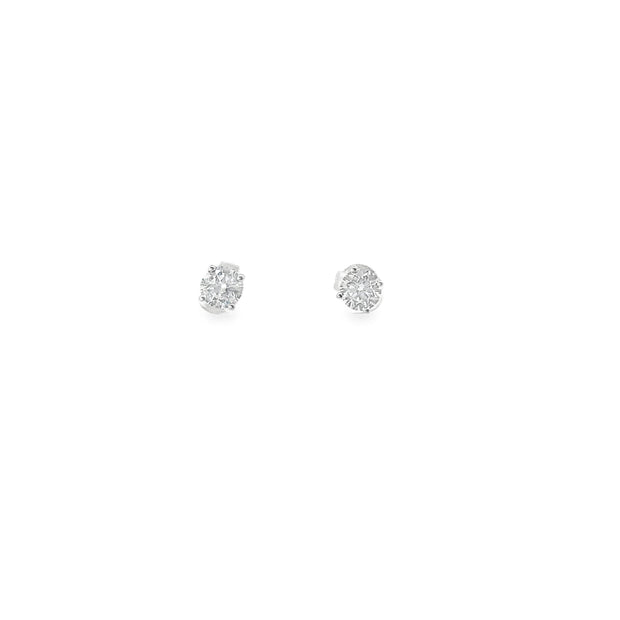 1.50ct Total Lab Grown Diamond Studs 4 Claw Setting In 9ct White Gold