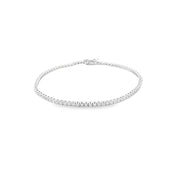 1.01ct Lab Grown Round Brilliant Cut Diamond Tennis Bracelet Set in 9ct White Gold