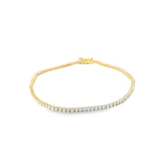 1.53ct Lab Grown Diamond Tennis Bracelet Set in 9ct Yellow Gold