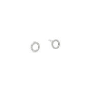 0.09ct Diamond Circle Stud Earrings Set In 18ct White Gold