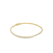 1.04ct Natural Diamond tennis Bracelet Set In 9ct Yellow Gold