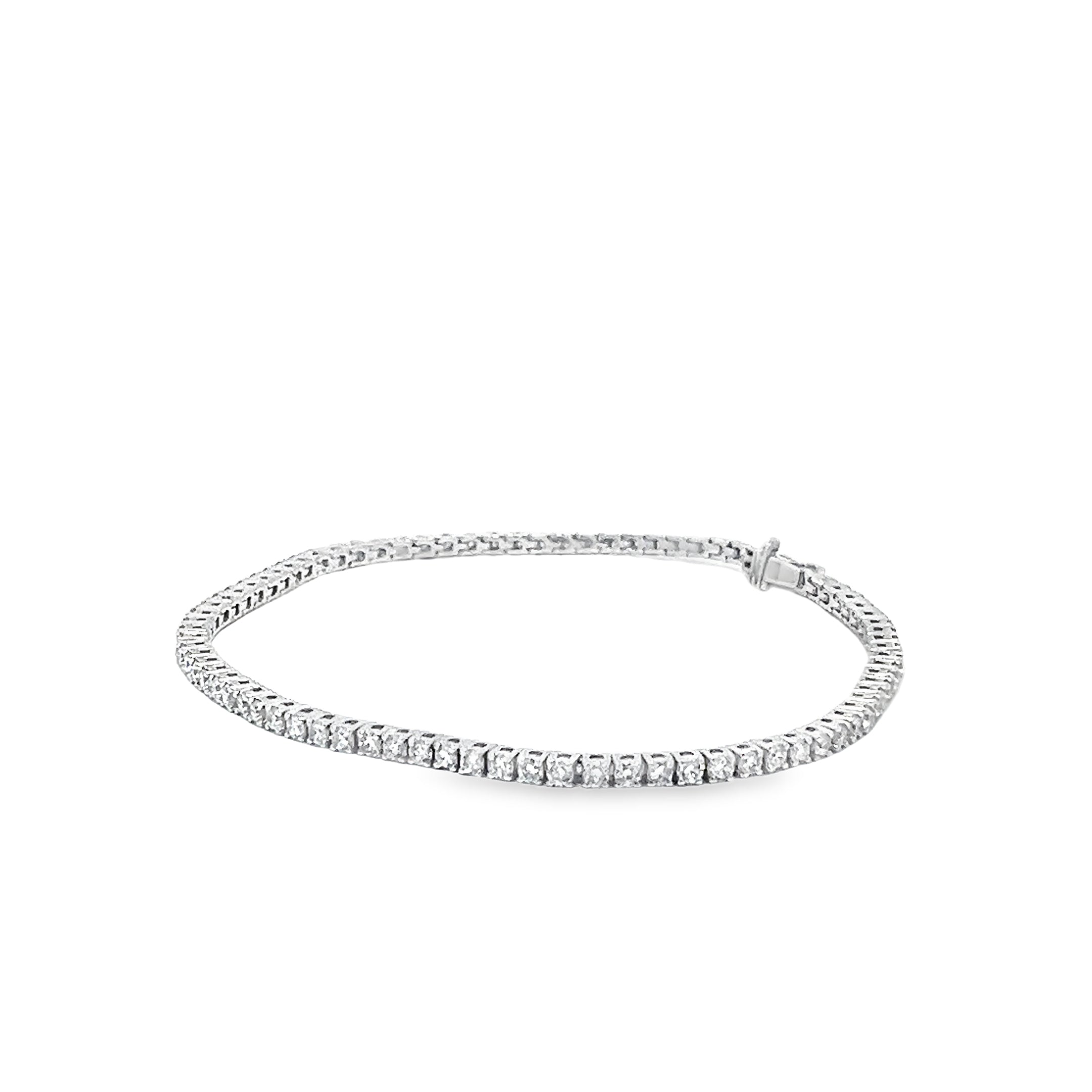 2.00ct Lab Grown Diamond Tennis Bracelet Set in 9ct White Gold