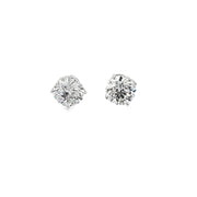 4.00ct Lab Grown Round Brilliant Cut Diamond Studs Set In Platinum