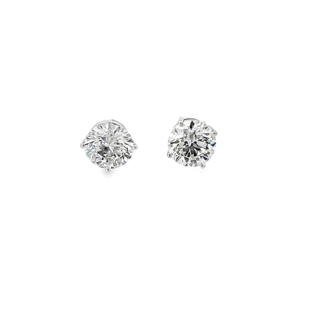 8.10ct Lab Grown Diamond Round Brilliant Cut Studs Set In Platinum