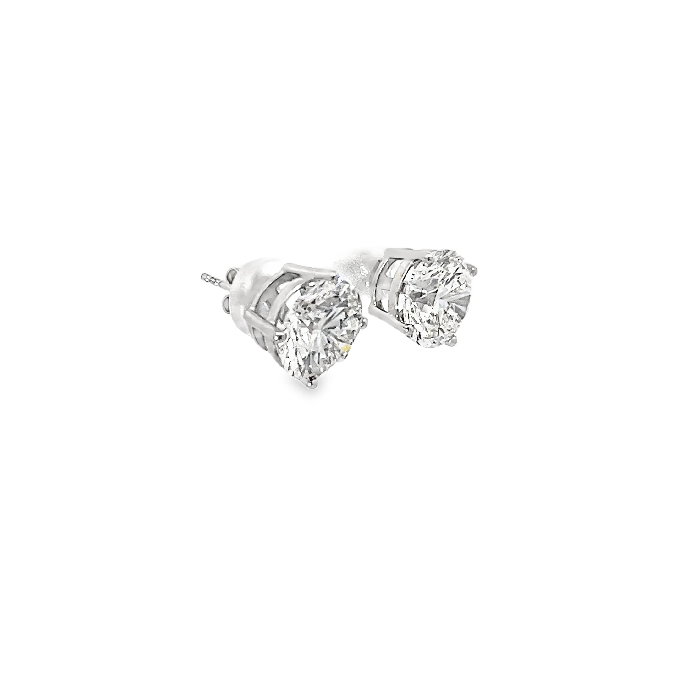 4.11ct Lab Grown Diamond Studs Set In Platinum