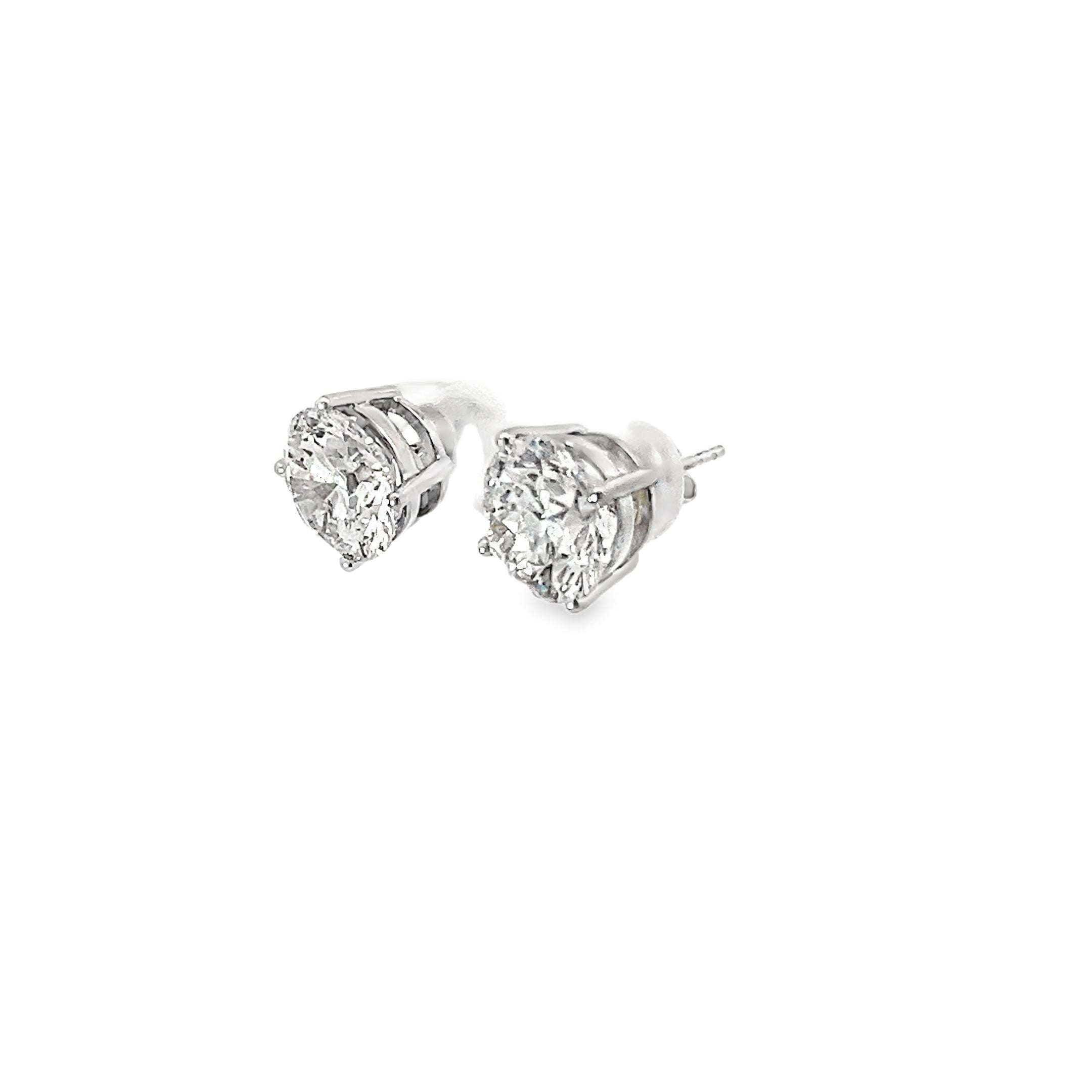 4.11ct Lab Grown Diamond Studs Set In Platinum