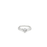 0.75ct Lab Grown Diamond Round Brilliant Cut Ring Set In A Platinum Shank