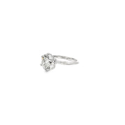 4.24ct Lab Grown Diamond Round Brilliant Cut Set In A 6 Claw Platinum Mount