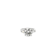 4.21ct Lab Grown Diamond Round Brilliant Cut Ring Set In A platinum Shank