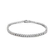 5.15ct Natural Round Brilliant Cut Diamond Tennis Bracelet Set In 18ct White Gold