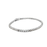 5.15ct Natural Round Brilliant Cut Diamond Tennis Bracelet Set In 18ct White Gold