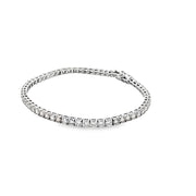 5.15ct Natural Round Brilliant Cut Diamond Tennis Bracelet Set In 18ct White Gold