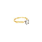 1.01ct Natural Round Brilliant Cut Diamond Engagement Ring Set In 18ct Yellow Gold