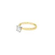 1.01ct Natural Round Brilliant Cut Diamond Engagement Ring Set In 18ct Yellow Gold