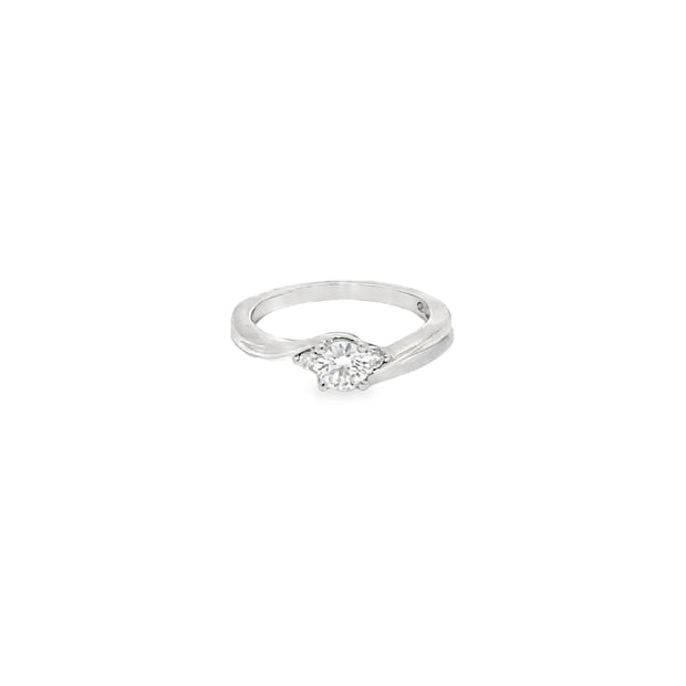 0.30ct Lab Grown Diamond Ring Set In Platinum